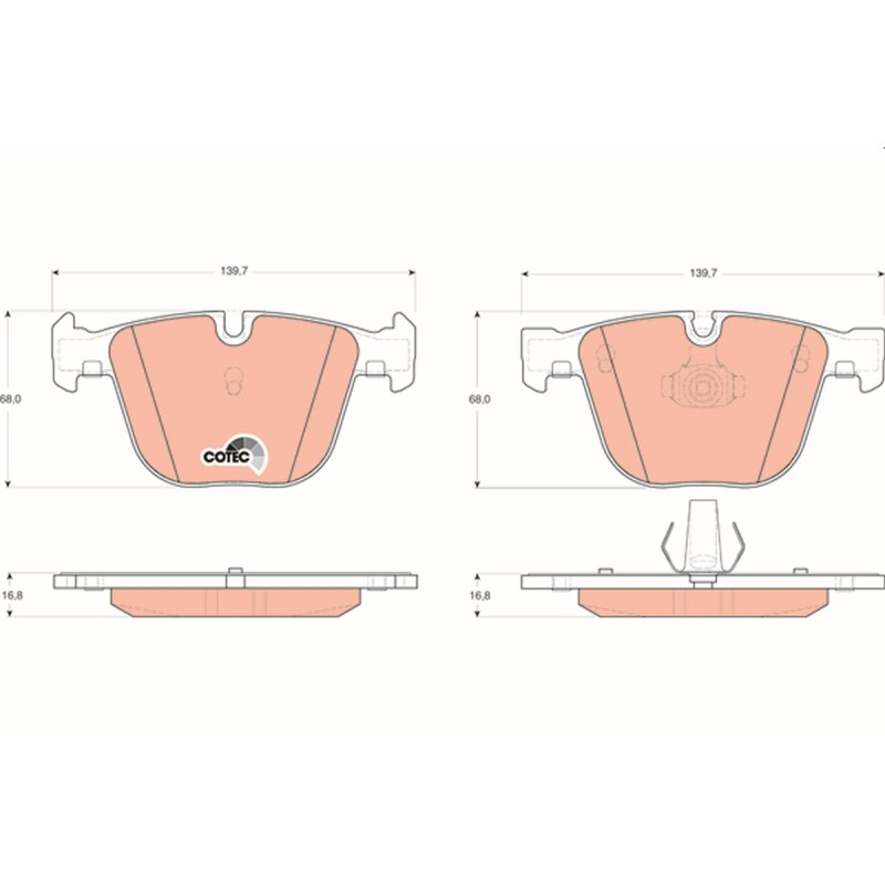 Plaquettes De Frein Arrière Pour BMW Bentley Rolls-Royce 34110301476