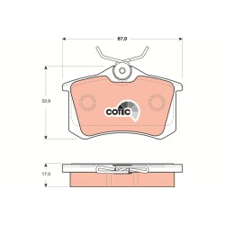 Plaquettes De Frein Arrière Pour Peugeot 207 VW Audi Seat 1617250480 7M0698451