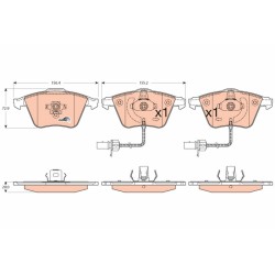 Plaquettes De Frein Avant Pour Audi A4 A6 A8 Seat Exeo