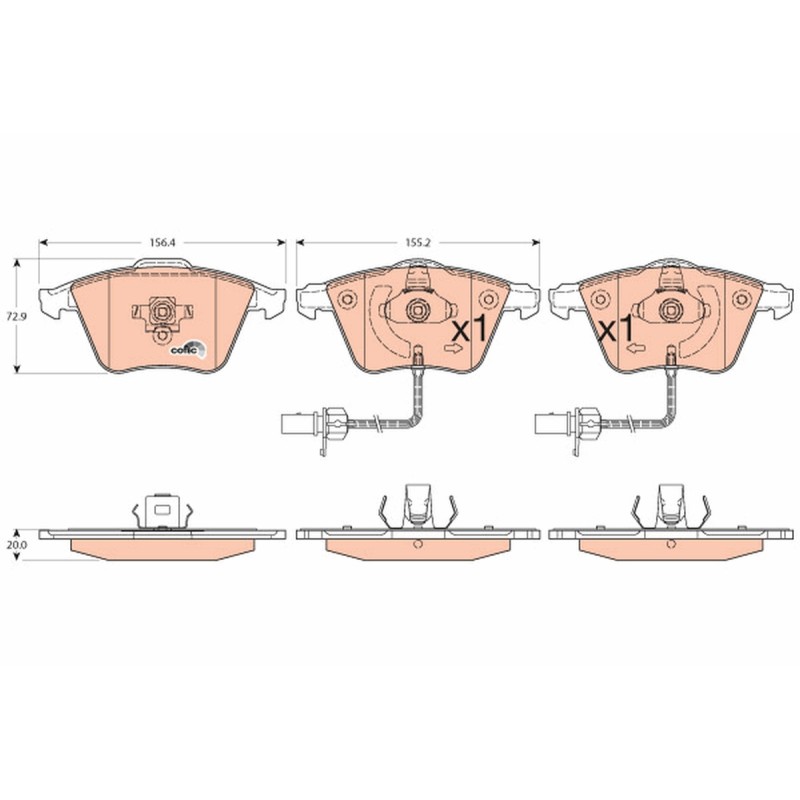 Plaquettes De Frein Avant Pour Audi A4 A6 A8 Seat Exeo