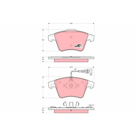 Plaquettes De Frein Avant Pour VW California T5 Multivan V 7H0698151A 7H0698151C