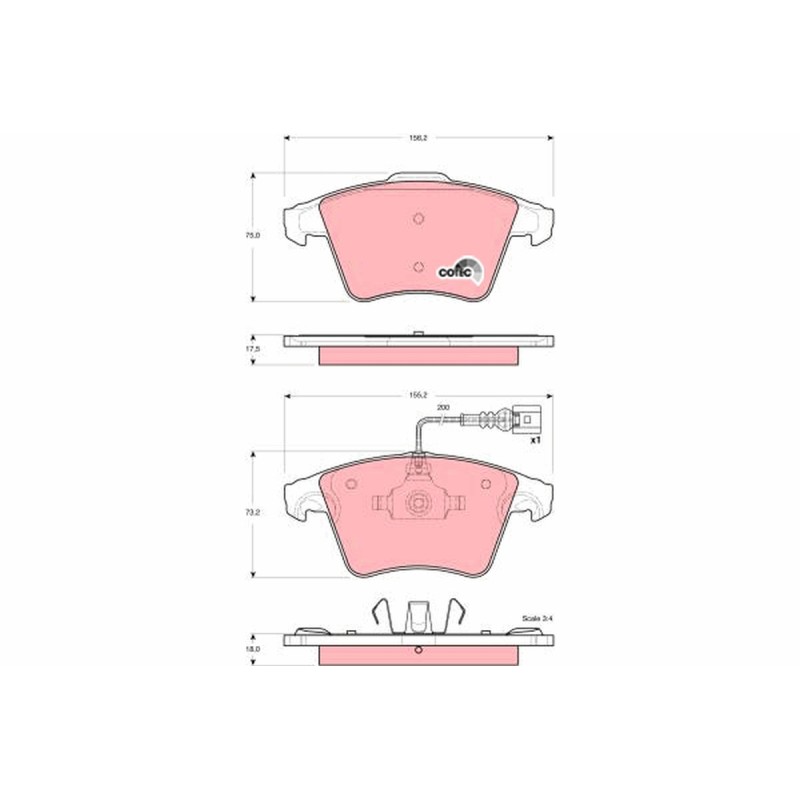 Plaquettes De Frein Avant Pour VW California T5 Multivan V 7H0698151A 7H0698151C