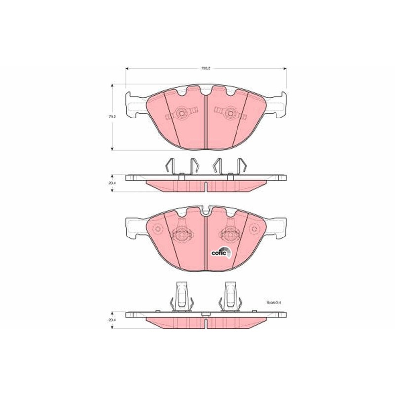 Plaquettes De Frein Avant Pour BMW Série 5 E60 E61 6 E63 E64 7 E65, E66, E67