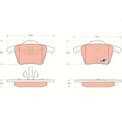 Plaquettes De Frein Arrière Pour Volvo XC90 I Van 274330 2743300 274512 274528
