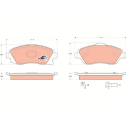 Plaquettes De Frein Avant Pour Opel Combo/Monospace Combo Tour Corsa C Meriva A