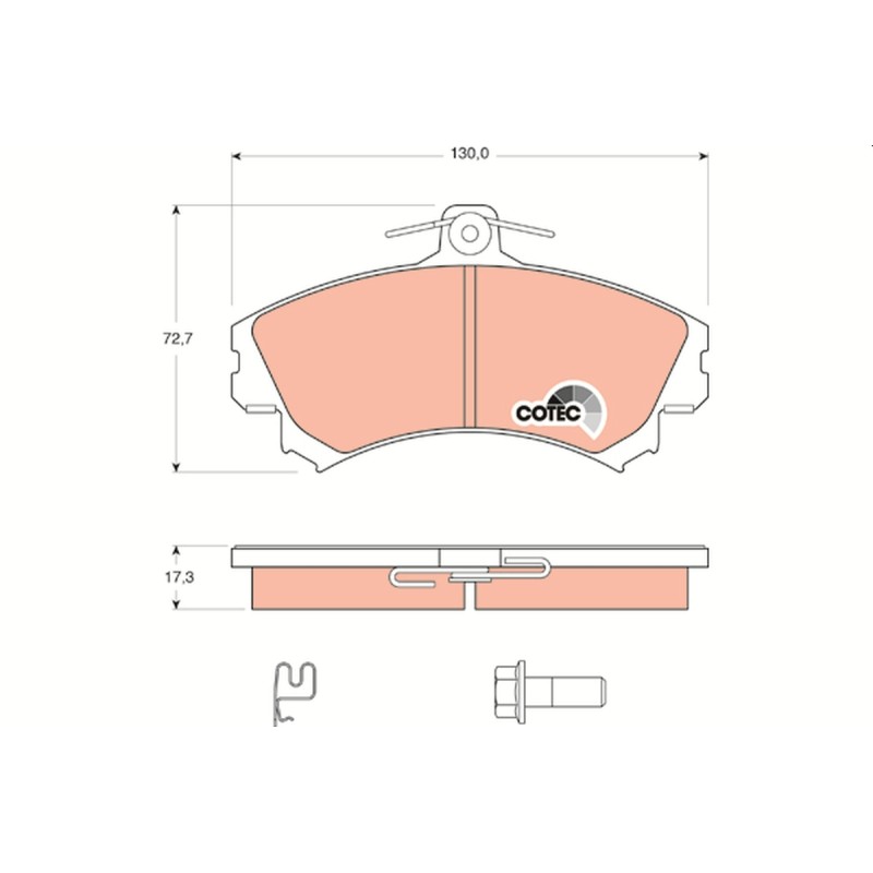Plaquettes De Frein Avant Pour Mitsubishi Colt - CZC VI Smart Forfour