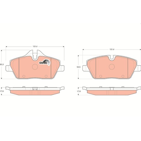 Plaquettes De Frein Avant Pour BMW Série 1 E81 E82 E87 E88 Mini Mini Clubman