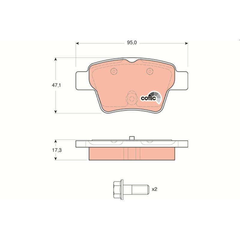 Plaquettes De Frein Arrière Pour Peugeot Citroën C4 Emgrand 1607961680 425325
