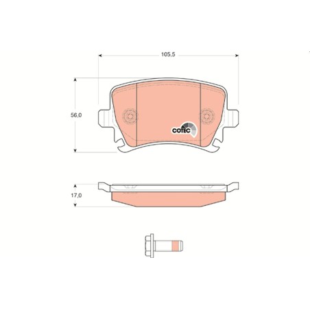 Plaquettes De Frein Avant Pour VW Audi Seat Altea Skoda 1K0698451T 1K0698451B