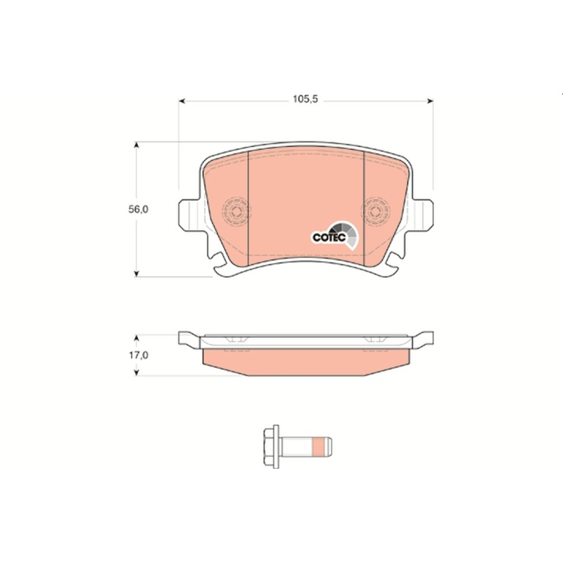 Plaquettes De Frein Avant Pour VW Audi Seat Altea Skoda 1K0698451T 1K0698451B