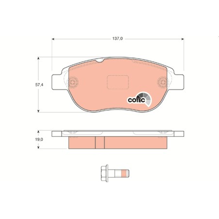Plaquettes De Frein Avant Pour Peugeot 207 307 1007 Partner Citroën Berlingo