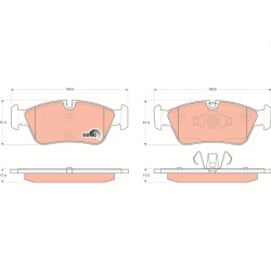 Plaquettes De Frein Avant Pour BMW Série 1 E81 E82 E87 E88 3 E90 34116769763