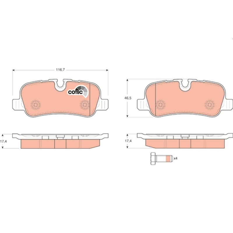 Plaquettes De Frein Arrière Pour Land Rover Discovery III Van IV Range Rover