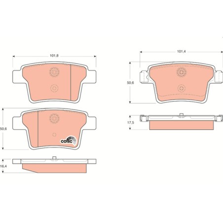 Plaquettes De Frein Arrière Pour Ford Ford USA Jaguar 1356392 C2S38068 1522073
