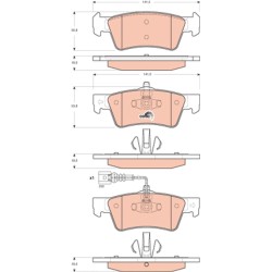 Plaquettes De Frein Arrière Pour VW Multivan V Touareg Transporter 7H8698451
