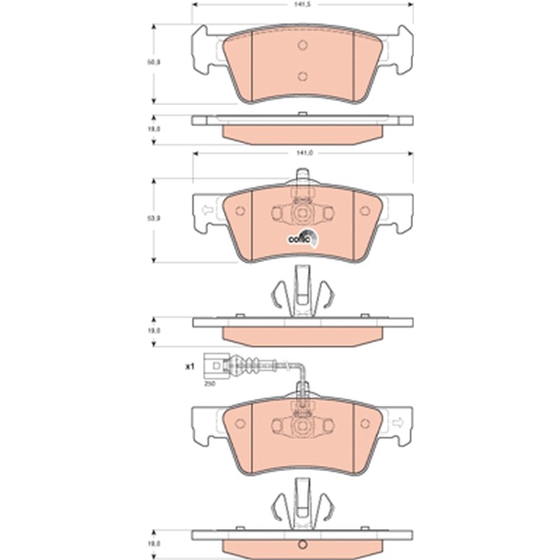 Plaquettes De Frein Arrière Pour VW Multivan V Touareg Transporter 7H8698451