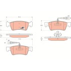 Plaquettes De Frein Arrière Pour VW Touareg 7L6698451C 7L6698451