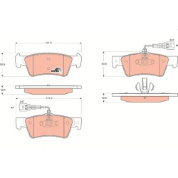 Plaquettes De Frein Arrière Pour VW Touareg 7L6698451C 7L6698451