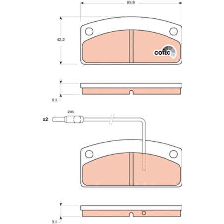 Plaquettes De Frein Avant Pour Aixam 400 500 Ligier Piaggio 0790710 6G065 6L065