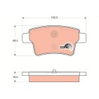 Plaquettes De Frein Arrière Pour Citroën C4 Picasso II 1611141080 1647873780