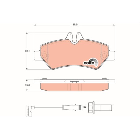 Plaquettes De Frein Arrière Pour VW Crafter 30-35 30-50 MERCEDES Sprinter