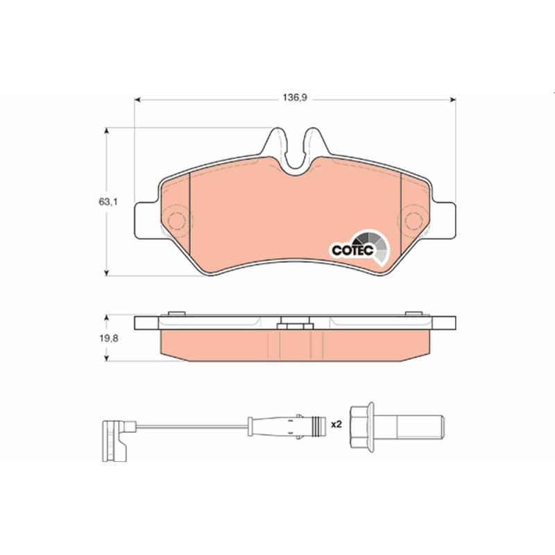 Plaquettes De Frein Arrière Pour VW Crafter 30-35 30-50 MERCEDES Sprinter