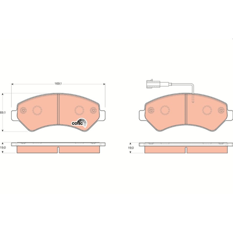 Plaquettes De Frein Avant Pour Peugeot Fiat Ducato Citroën 1607878980 71770042