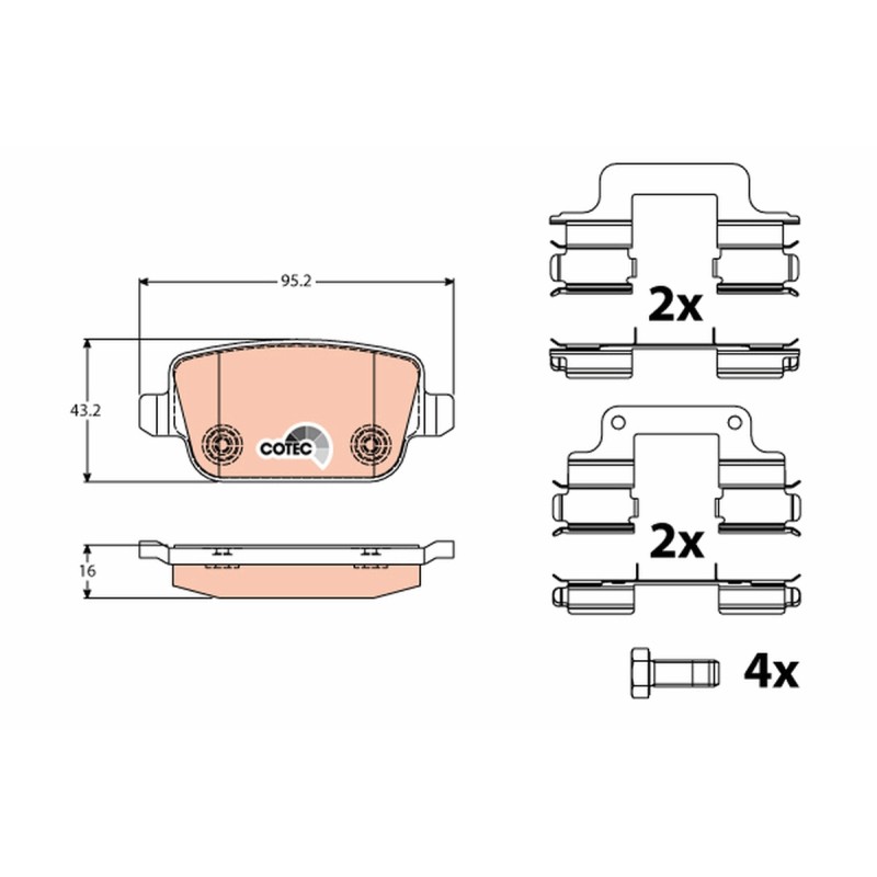 Plaquettes De Frein Arrière Pour Land Rover Freelander 2 Van Proton Exora