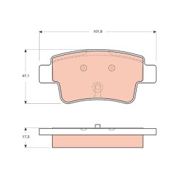 Plaquettes De Frein Arrière Pour Opel Corsa D Vauxhall CorsaI (D) 1605230