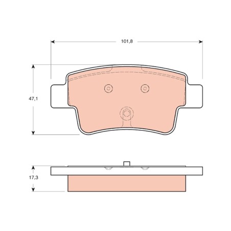 Plaquettes De Frein Arrière Pour Opel Corsa D Vauxhall CorsaI (D) 1605230