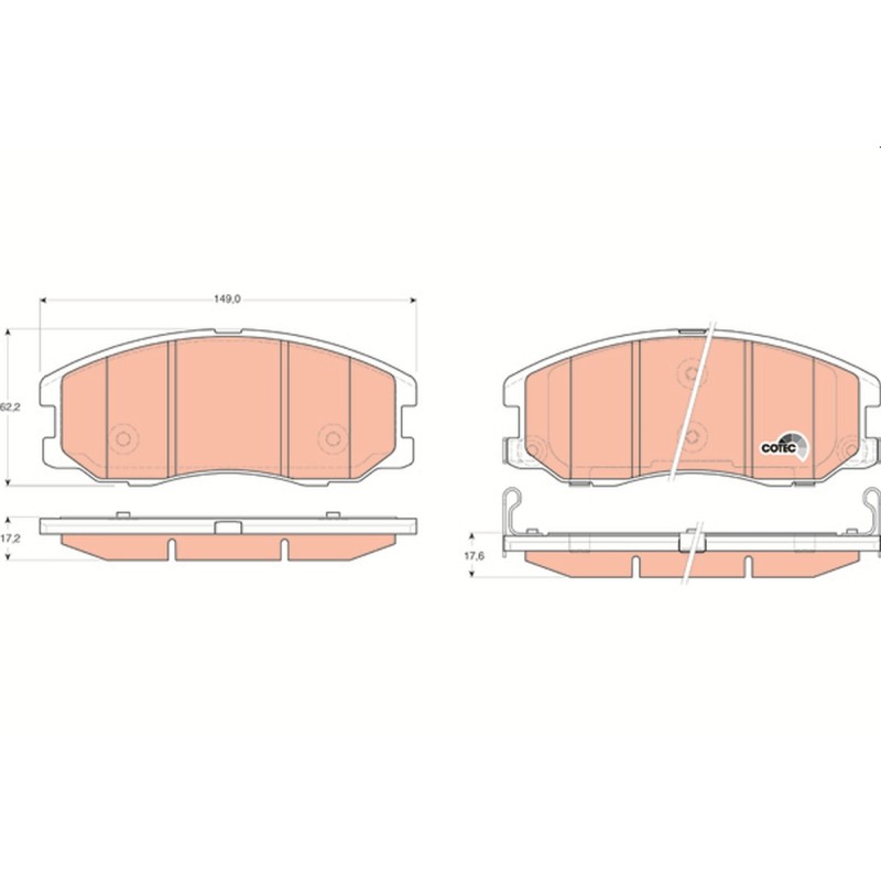Plaquettes De Frein Avant Pour Opel Chevrolet Daewoo Pontiac 20789468 19149903