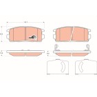 Plaquettes De Frein Arrière Pour Opel Suzuki Chevrolet Vauxhall 1605123 4817791
