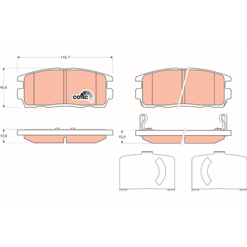 Plaquettes De Frein Arrière Pour Opel Suzuki Chevrolet Vauxhall 1605123 4817791