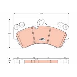 Plaquettes De Frein Avant Pour VW Touareg 7L0698151B 7L0698151D 7L0698151F
