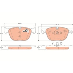 Plaquettes De Frein Avant Pour BMW X5 X6 34114074370 34116778403 34116779293