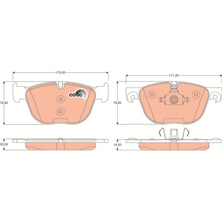 Plaquettes De Frein Avant Pour BMW X5 X6 34114074370 34116778403 34116779293