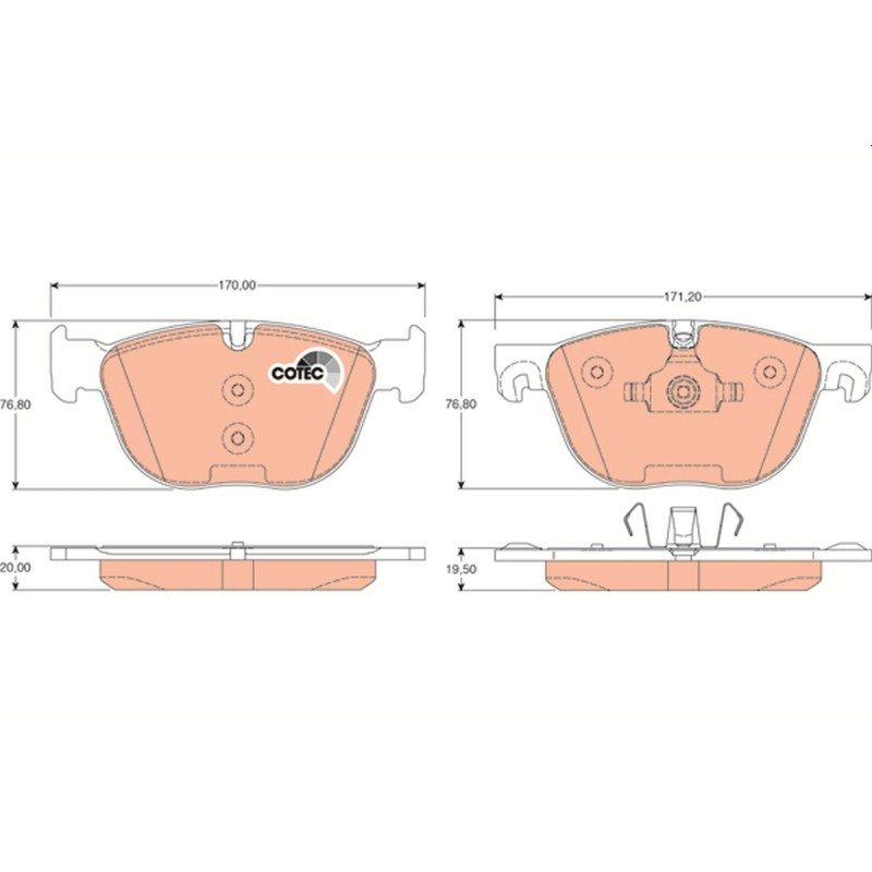 Plaquettes De Frein Avant Pour BMW X5 X6 34114074370 34116778403 34116779293