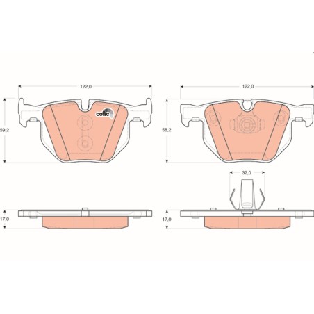 Plaquettes De Frein Arrière Pour BMW X5 X6 34216776937 6776937