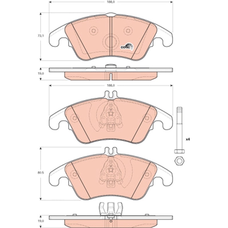 Plaquettes De Frein Avant Pour MERCEDES Classe C T-Model E CLS SLC SLK