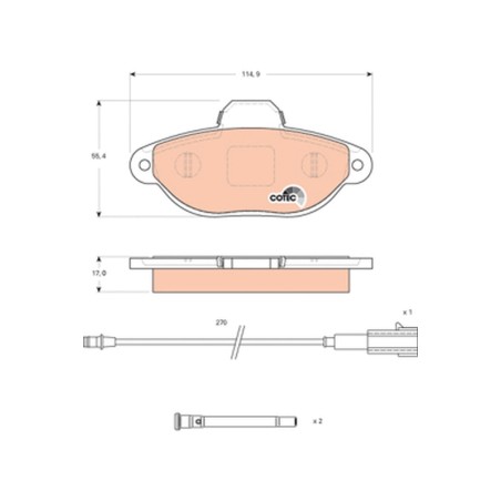 Plaquettes De Frein Avant Pour Fiat 500 Panda Ford KA