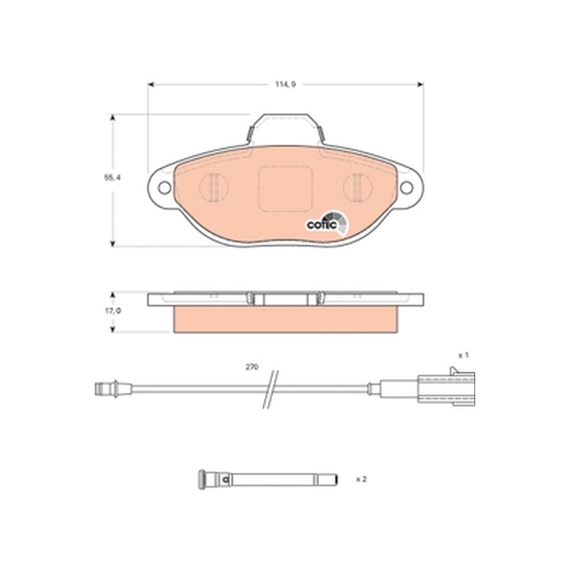 Plaquettes De Frein Avant Pour Fiat 500 Panda Ford KA