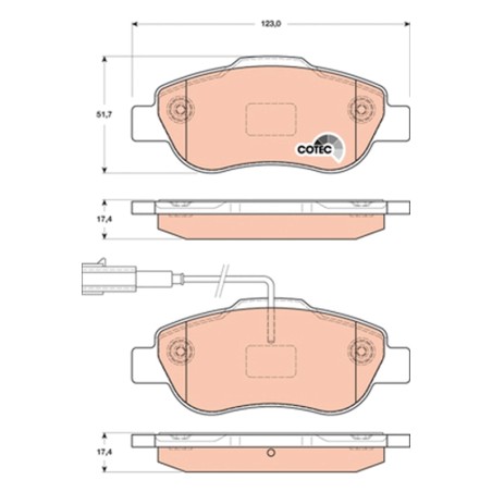 Plaquettes De Frein Avant Pour Peugeot Fiat Ford 425406 0000071772815 1559697