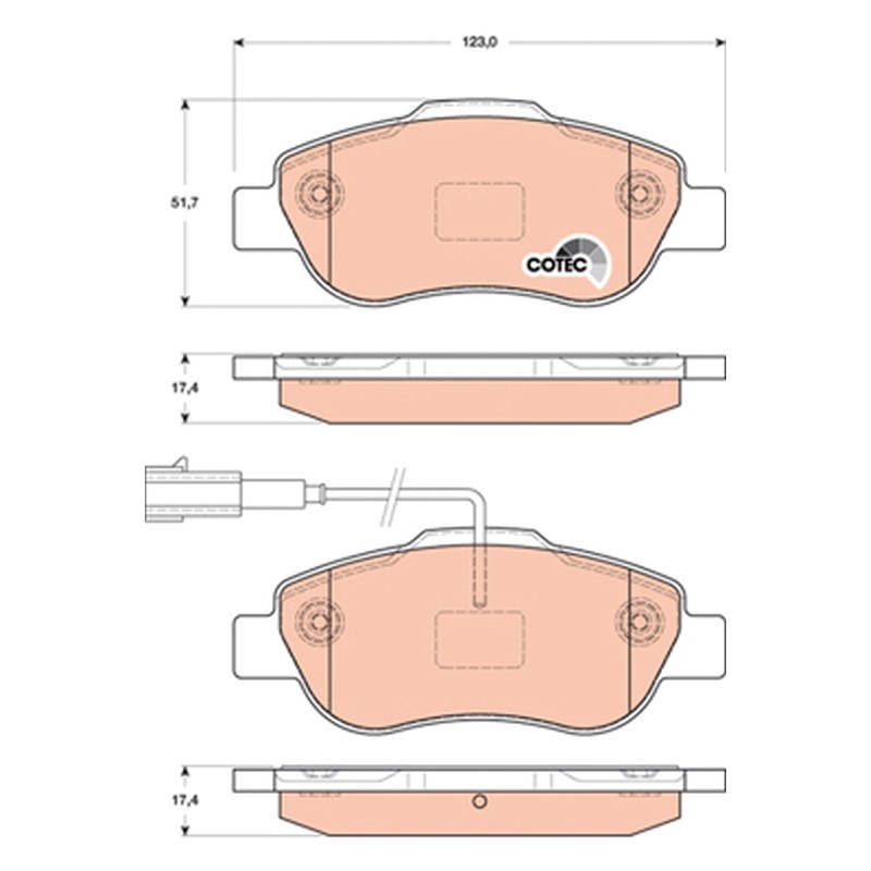 Plaquettes De Frein Avant Pour Peugeot Fiat Ford 425406 0000071772815 1559697