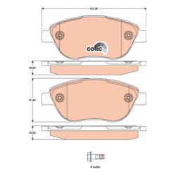 Plaquettes De Frein Avant Pour Fiat 500 C 500/595/695 500C/595C/695C 71770080
