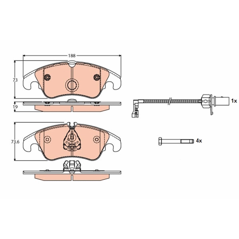 Plaquettes De Frein Avant Pour Audi A4 A5 A6 A7 Q5 8K0698151K 8K0698151L