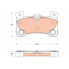 Plaquettes De Frein Arrière Pour VW Audi Q7 Porsche 7L0698451C 95535293960