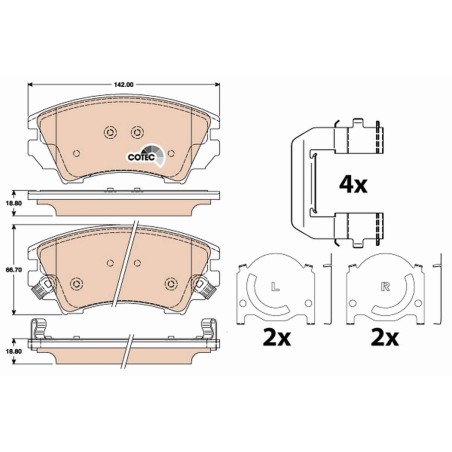 Plaquettes De Frein Avant Pour Opel Chevrolet Saab Vauxhall 13237751 1680880480