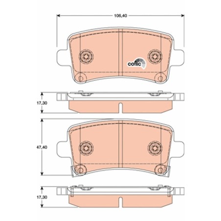 Plaquettes De Frein Arrière Pour Opel Chevrolet Saab Vauxhall 1605103 1605319