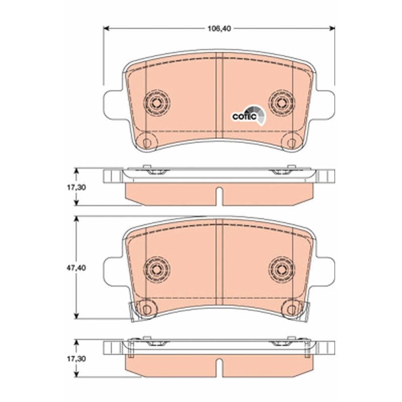 Plaquettes De Frein Arrière Pour Opel Chevrolet Saab Vauxhall 1605103 1605319