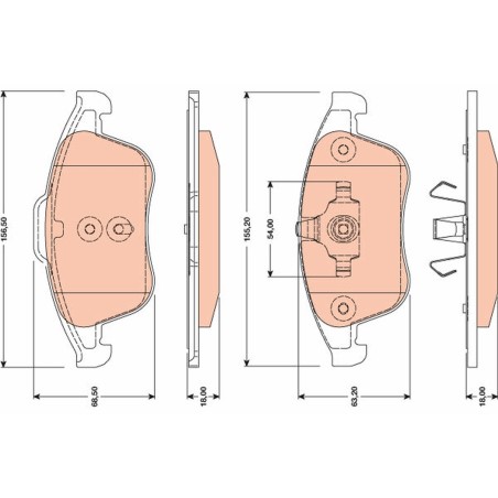 Plaquettes De Frein Avant Pour Renault Clio IV Grand Scénic III Laguna Latitude